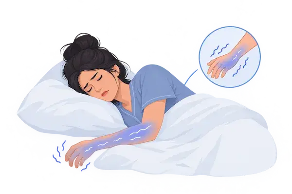 Side sleeper experiencing discomfort from poor pillow and neck support